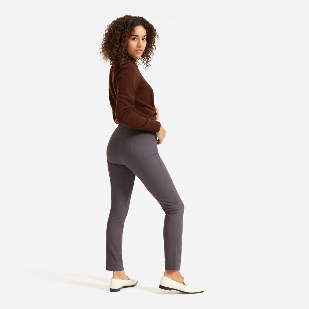 Everlane The Side-Zip Stretch Cotton Pant Grey Base - Size 4